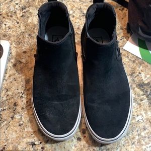 Black high top slip on vans